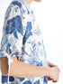 LC Waikiki Women's Henley Neckline Patterned Short Sleeve Blouse